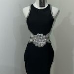 Vestido Corto Black Silver.