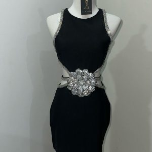 Vestido Corto Black Silver.