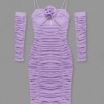 Vestido Corto Lilas Scripp.