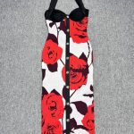 Vestido Jacquard Red Rose.