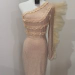 Vestido Medio Hombro Crystal.